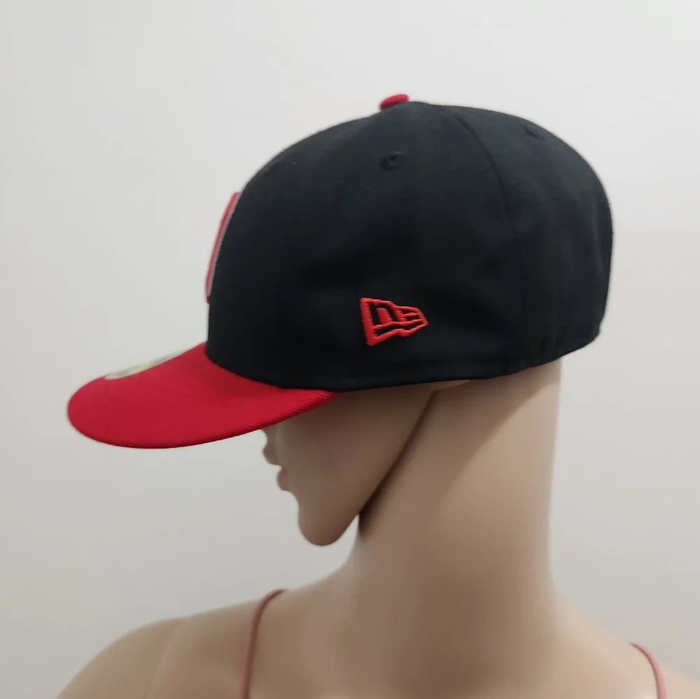 Ohio State Buckeyes New Era Basic Low Profile 59FIFTY Fitted Hat - Black/Scarlet